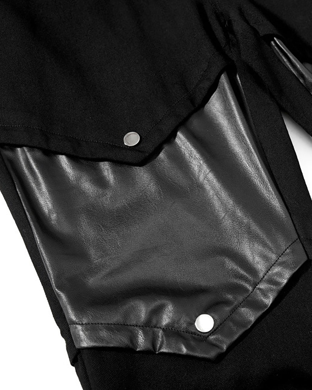 Retro Panel Stacked Cotton Pants