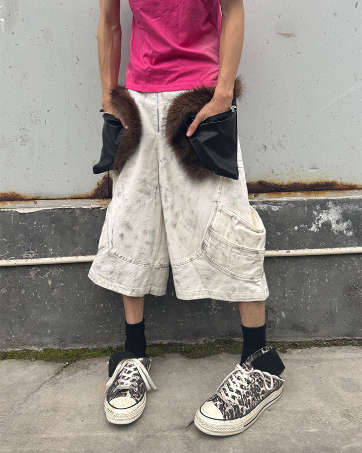 New Wasteland Fur Pocket Utility Shorts