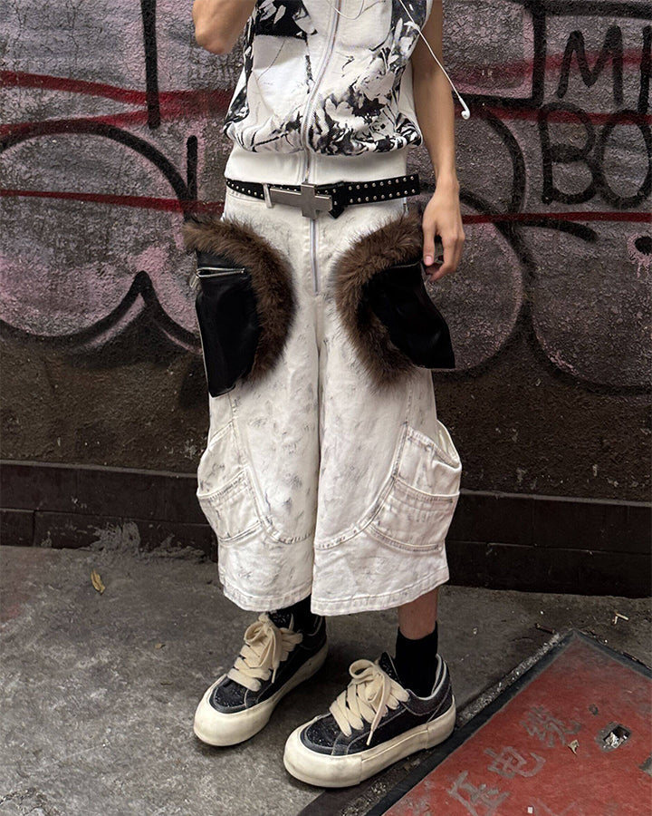 New Wasteland Fur Pocket Utility Shorts
