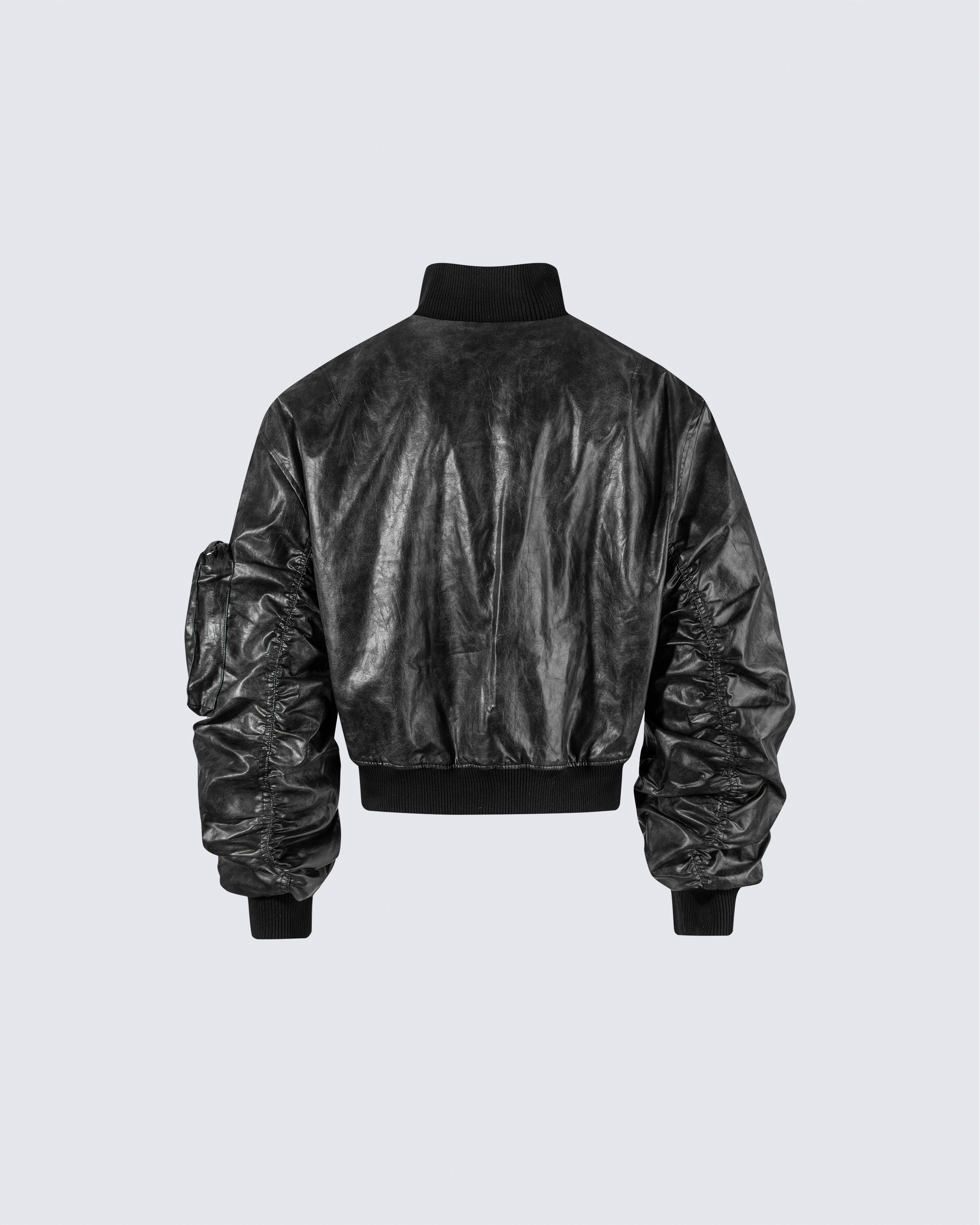 Padded Faux Leather Jacket