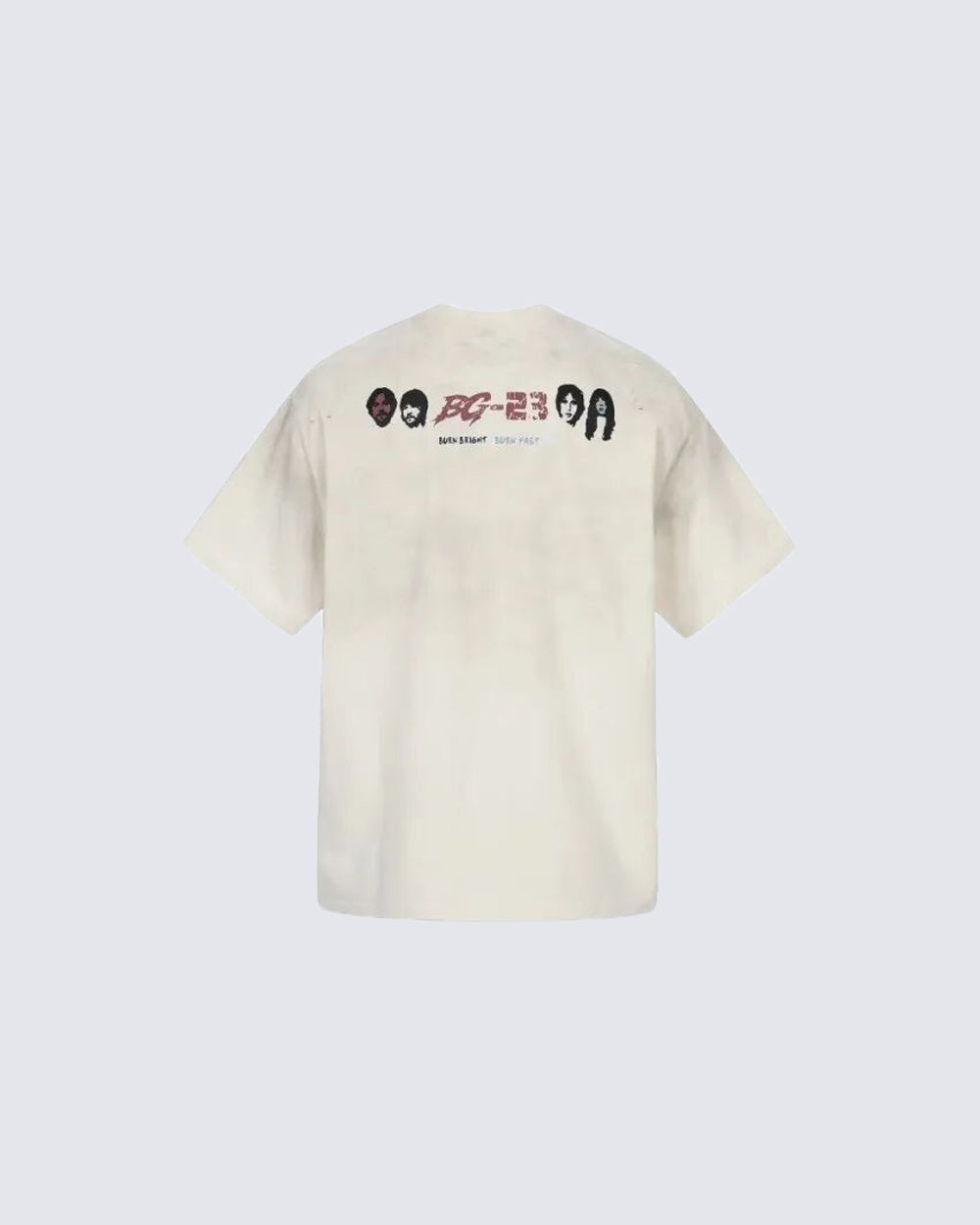 Vintage Rock Graphic Distressed Print Short Sleeve