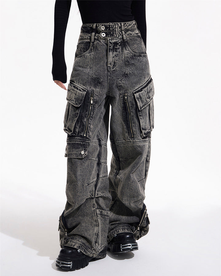 Vintage Multi Pocket Cargo Jeans