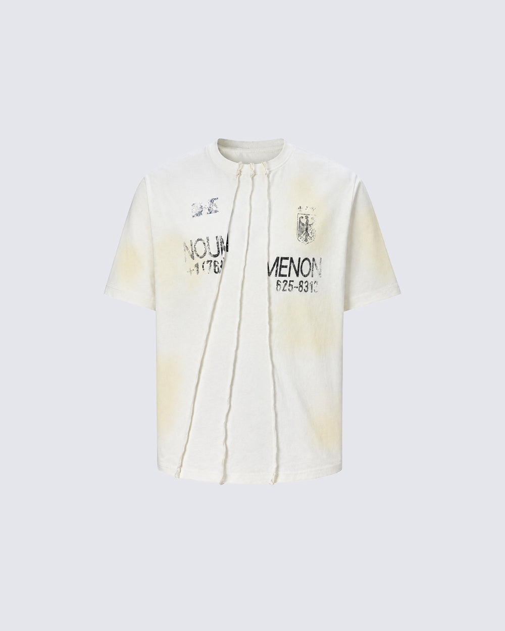 Retro Washed Unique Pleated Versatile T-Shirt