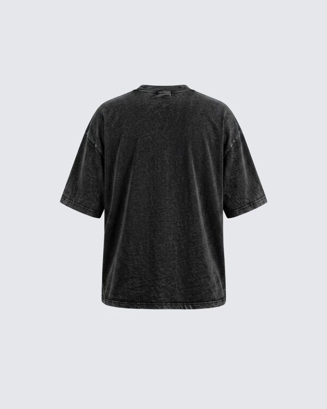 Vintage Washed Flame Graphic Street T-Shirt