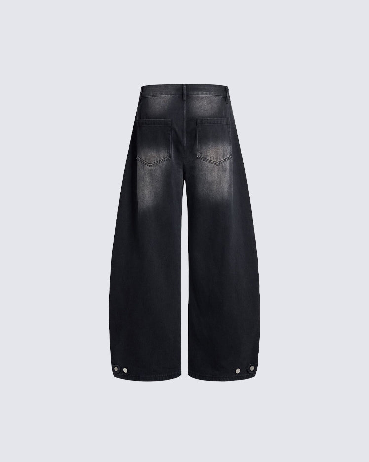 Deconstructed Cat-Whisker Curved Denim Pants