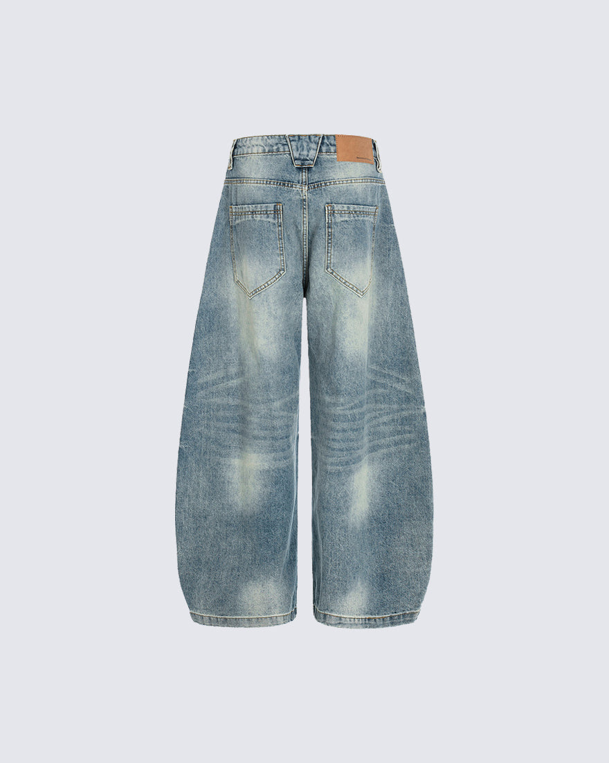 American Vintage Washed Hook Curved Jeans