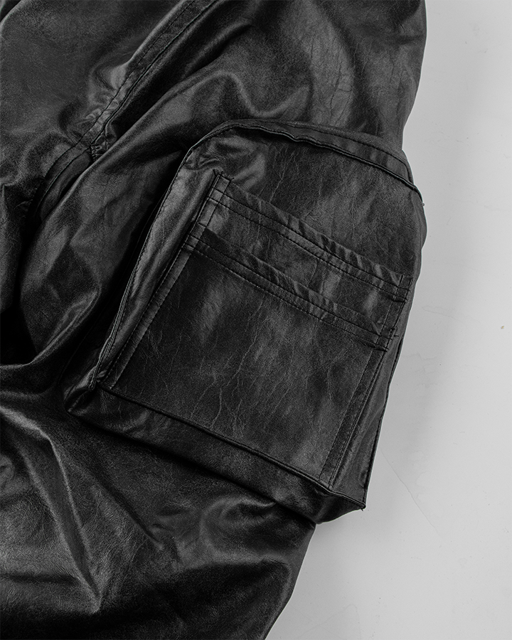 Padded Faux Leather Jacket