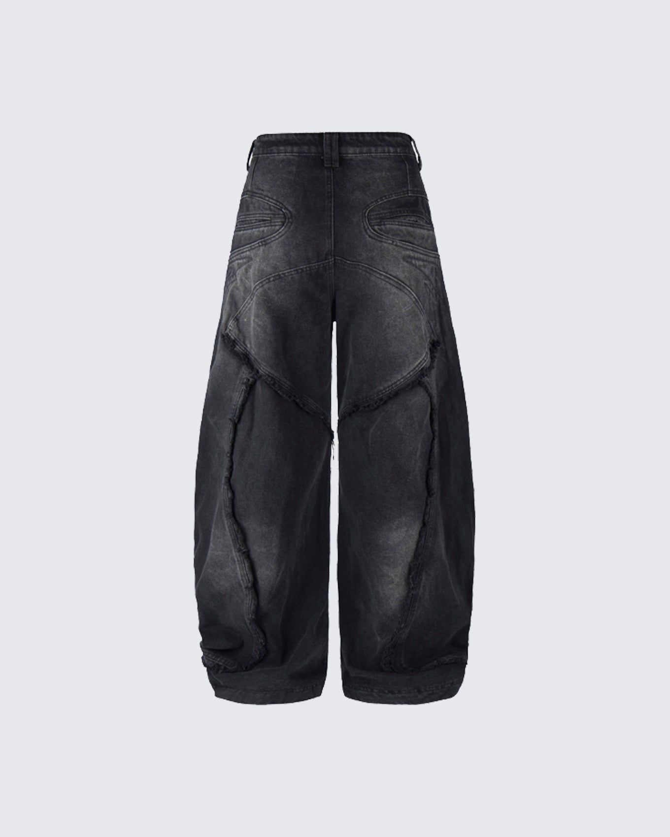 Heavy Deconstructed Washed Jeans