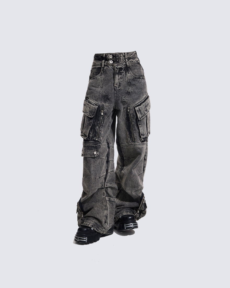 Vintage Multi Pocket Cargo Jeans