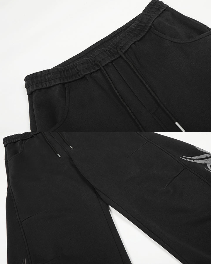 New Tribal Print Wide-Leg Sweatpants