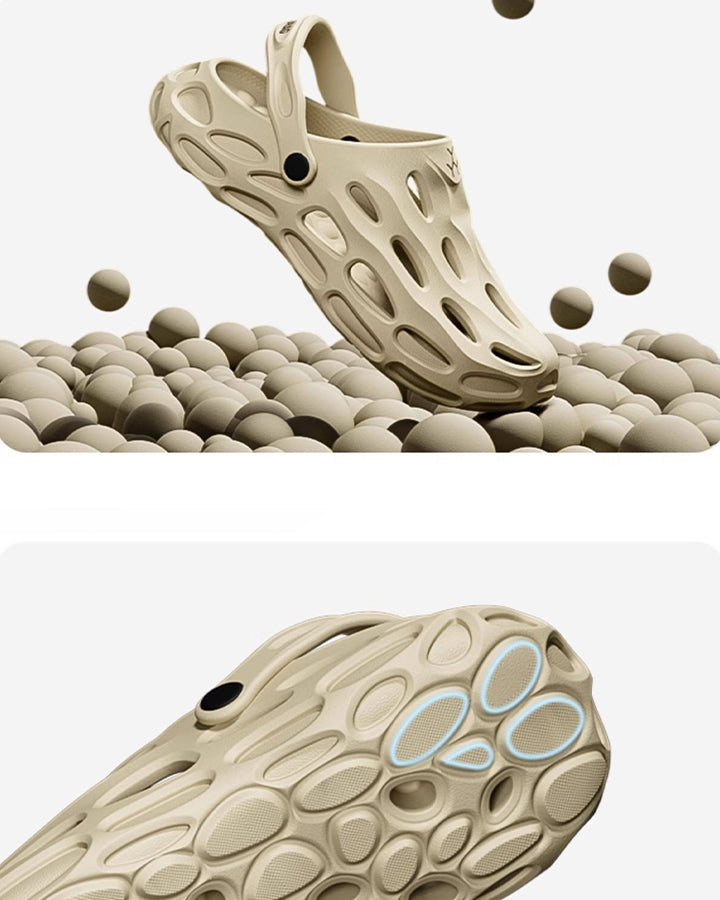 Futuristic Hollow-Out Strap Clog Sandals