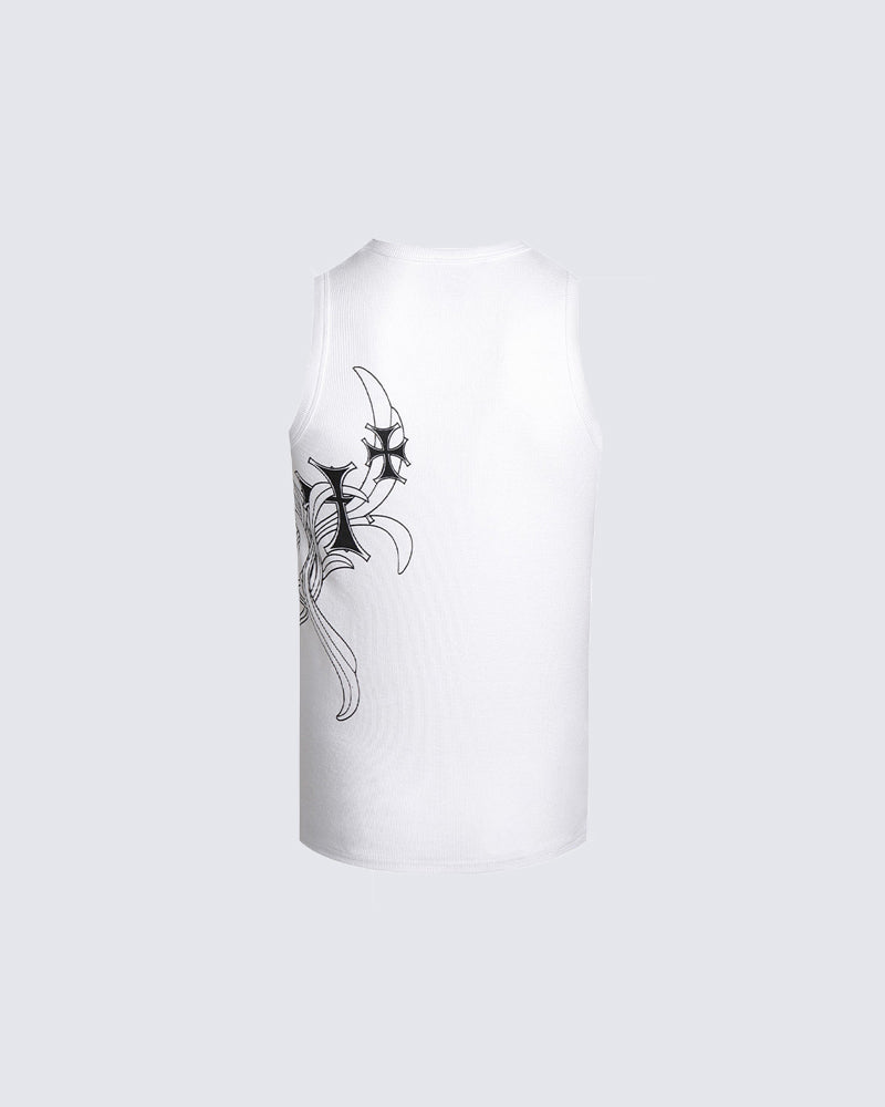 American Street Hip-Hop Slim Cross Tank Top New