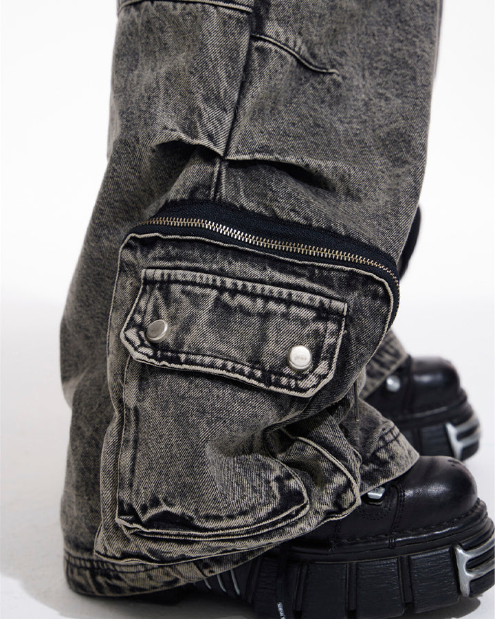 Vintage Multi Pocket Cargo Jeans