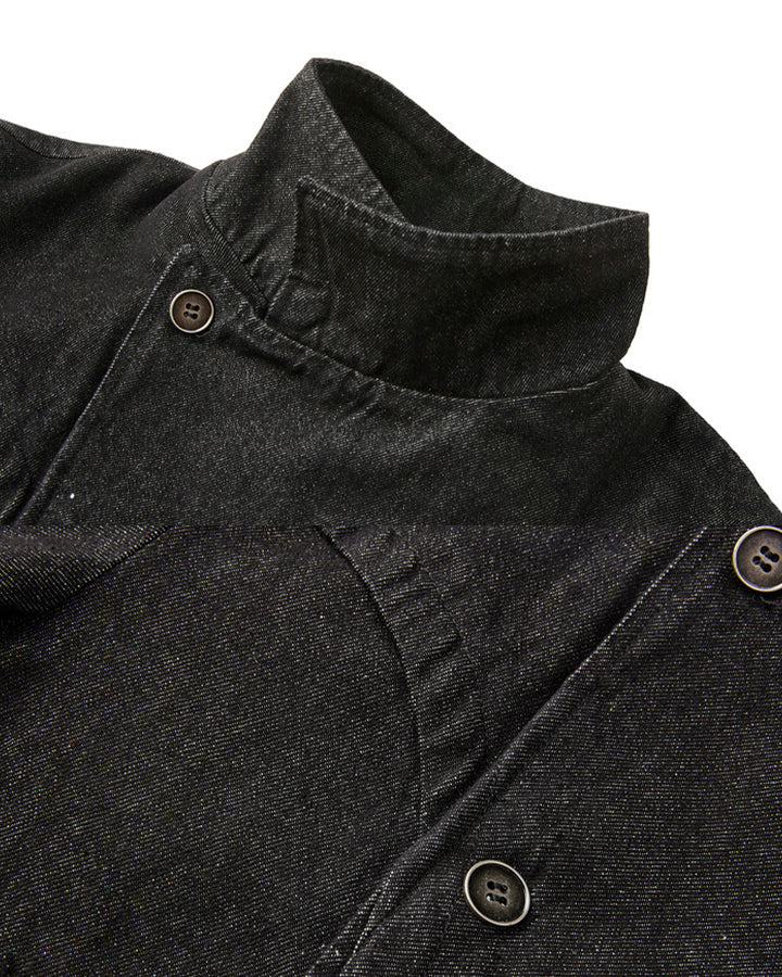 Cool Rugged Dual-Wear Raw Denim Jacket