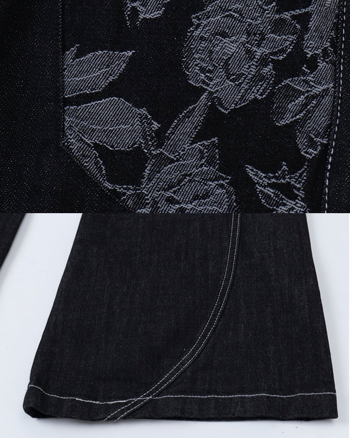 American High Street Flared Black Jeans