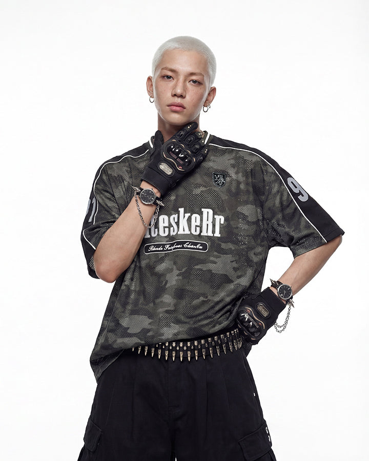 American Camo Jersey Short Sleeve T-Shirt