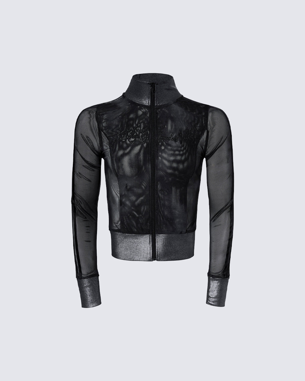 Subculture Mesh Slim-Fit Long Sleeve Top
