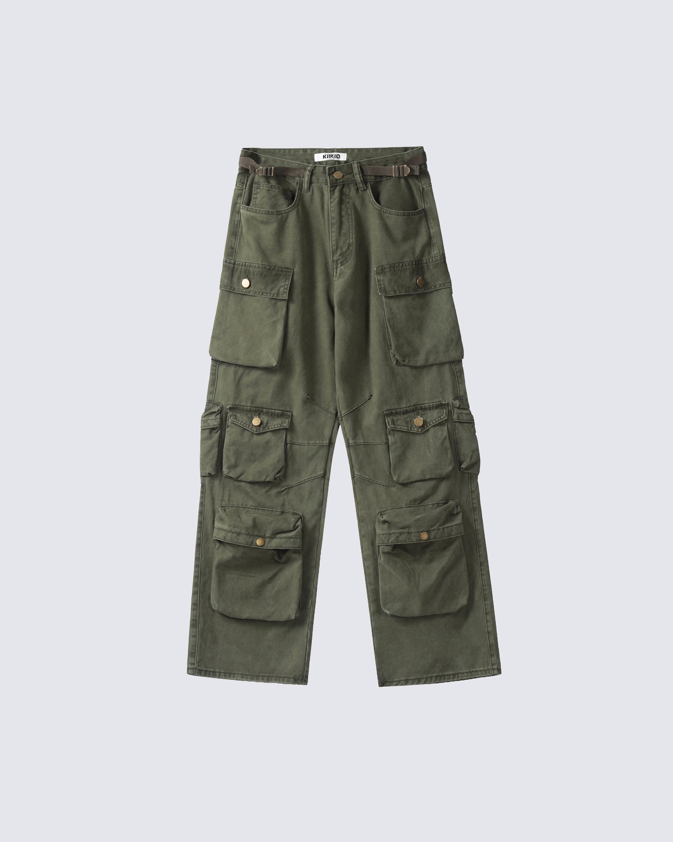 Multi-Pocket Straight-Leg Workwear Jeans