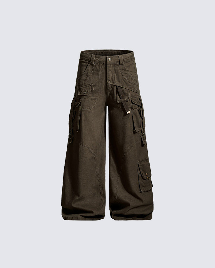 New Solid Color Multi-Pocket Cargo Pants