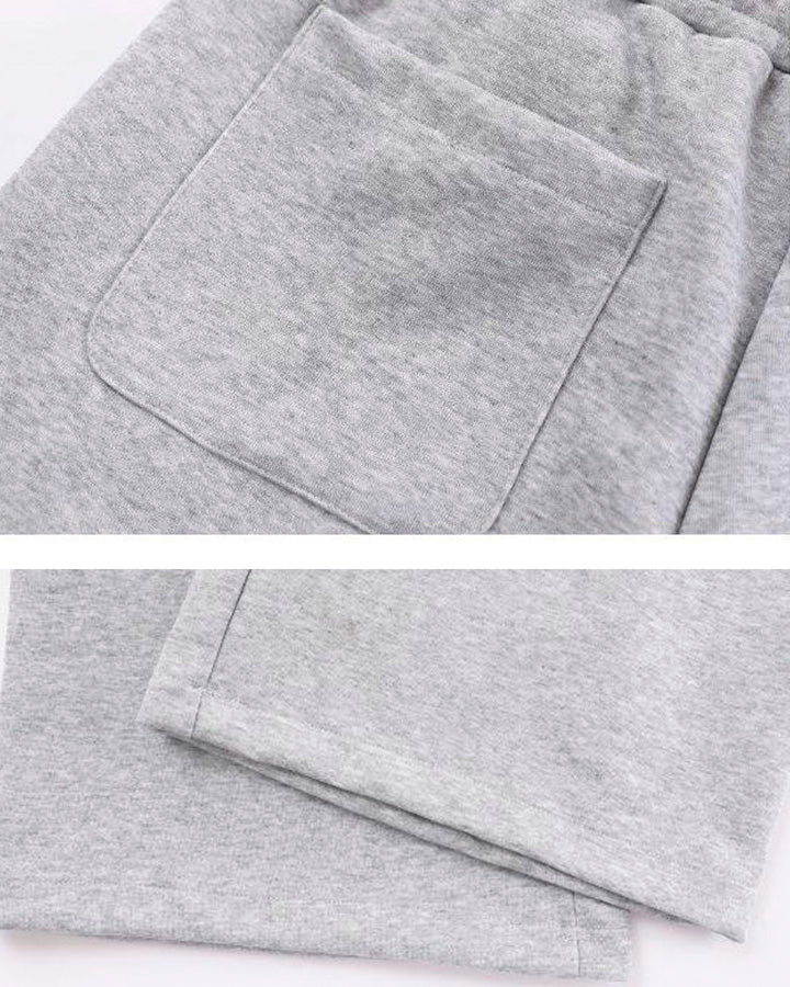 Striped Panel Wide Leg Sweatpants