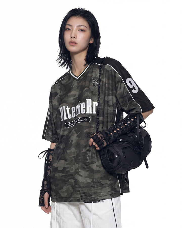 American Camo Jersey Short Sleeve T-Shirt