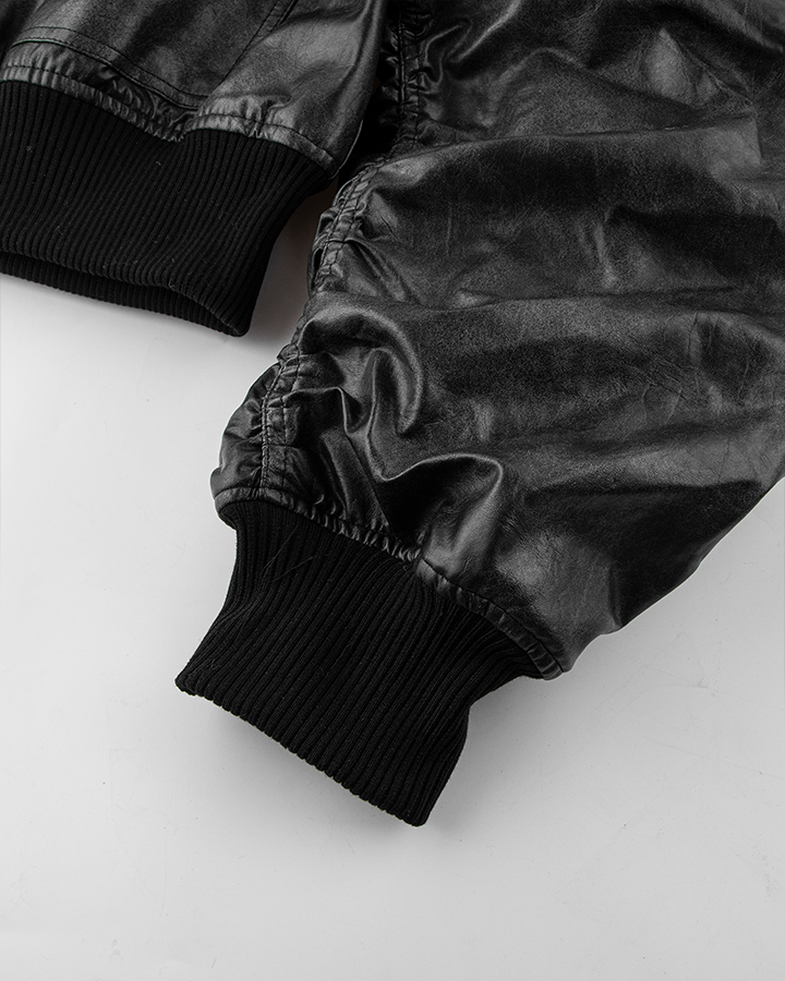 Padded Faux Leather Jacket