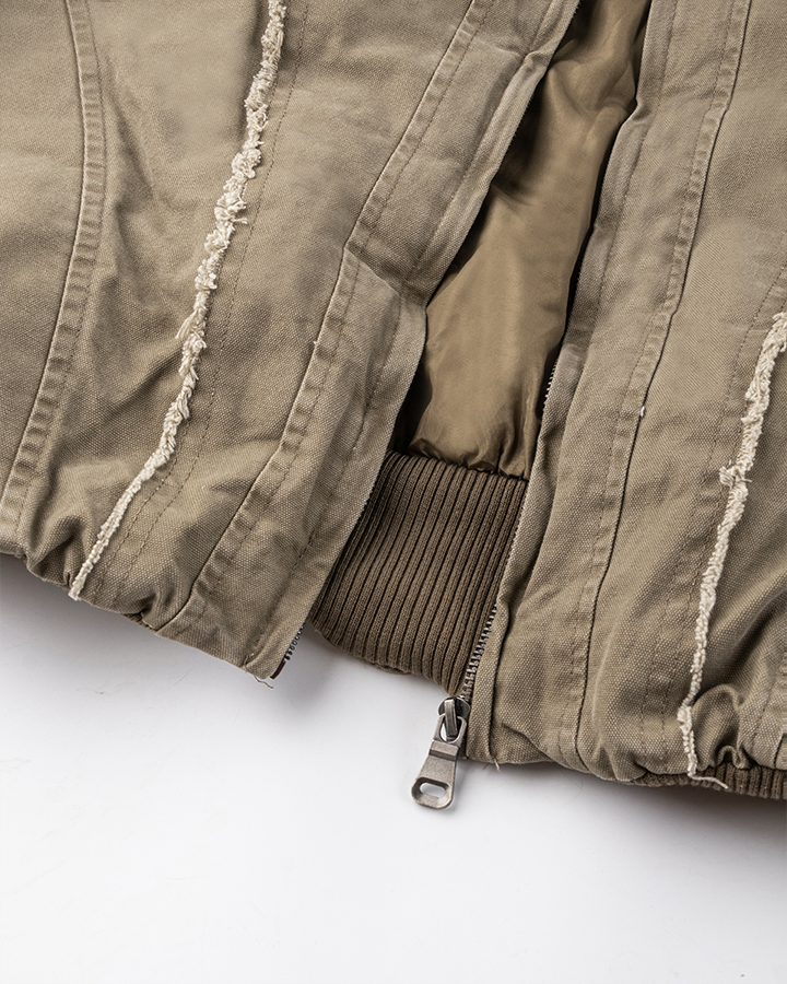 Deconstructed Patchwork Hooded Jacket
