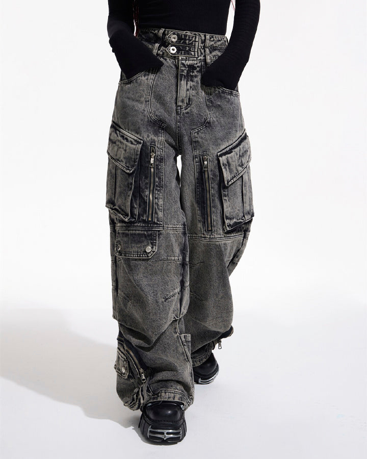 Vintage Multi Pocket Cargo Jeans