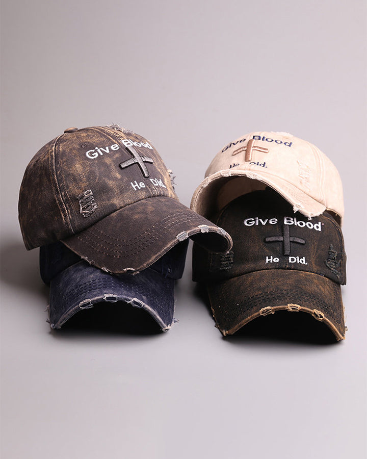 Vintage New Distressed Embroidered Baseball Cap