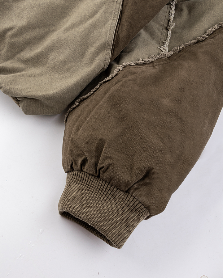 Deconstructed Patchwork Hooded Jacket