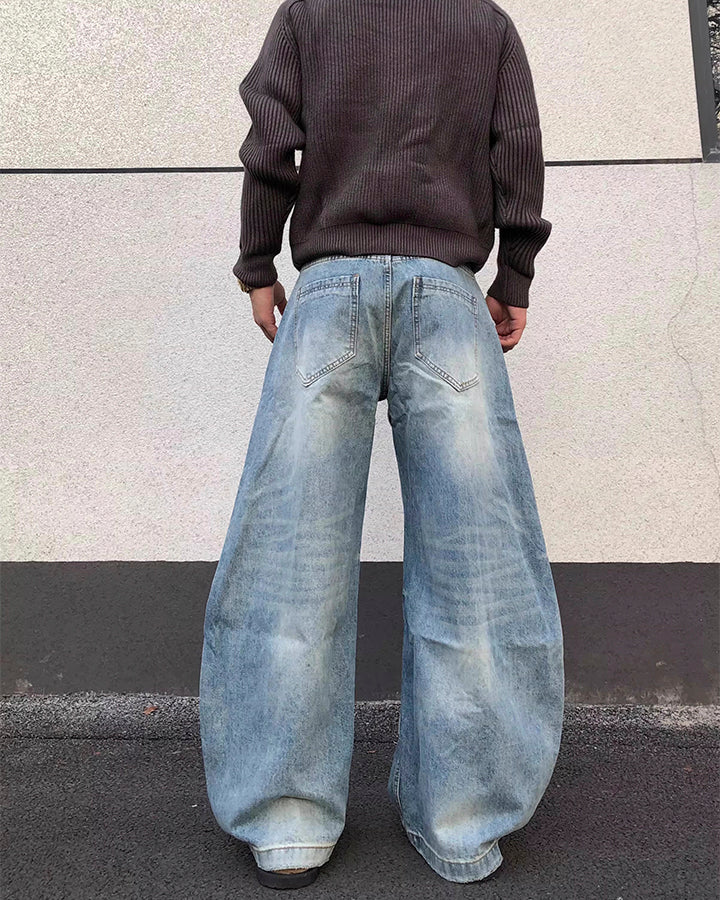 American Vintage Washed Hook Curved Jeans