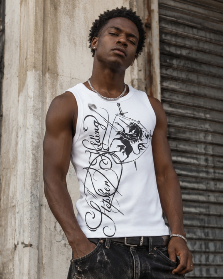 Retro-Style Printed Vest With Unique Design