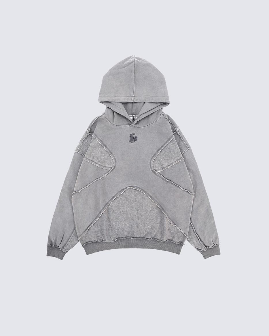 KIIKIO Unisex Deconstructed Design Hoodie