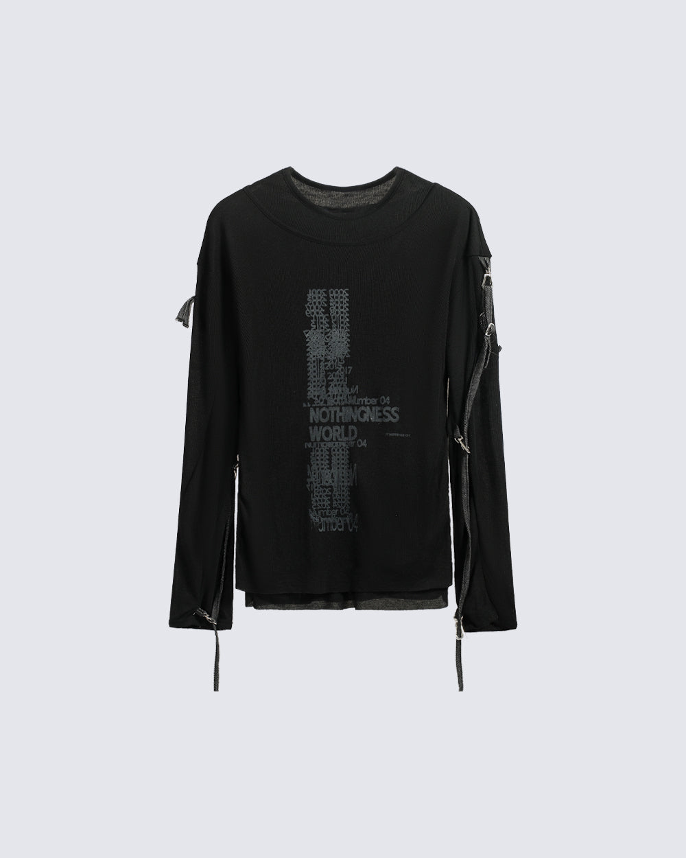 Gothic Skull Print Long Sleeve T-Shirt