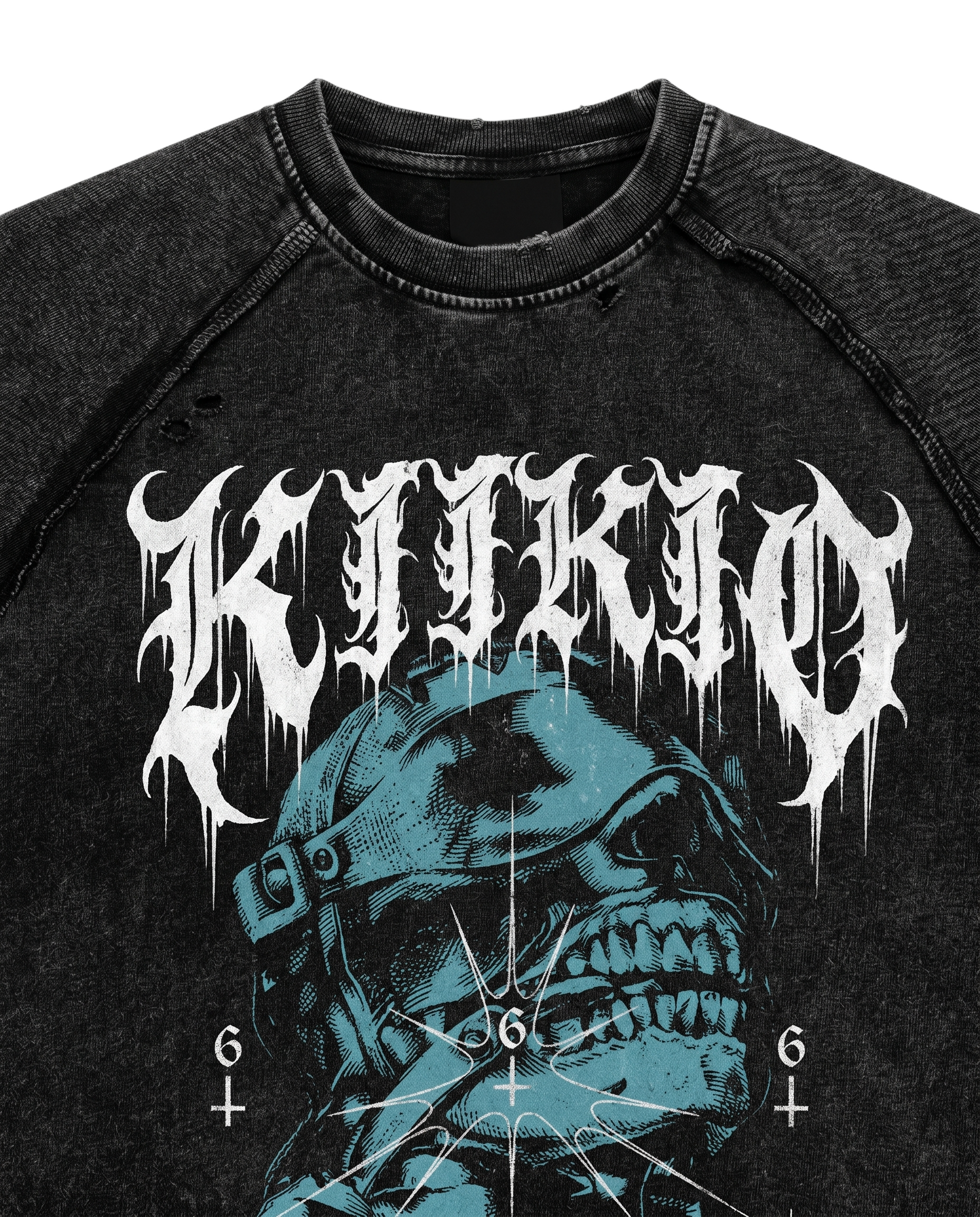 Vintage Washed Skull Graphic T-Shirt