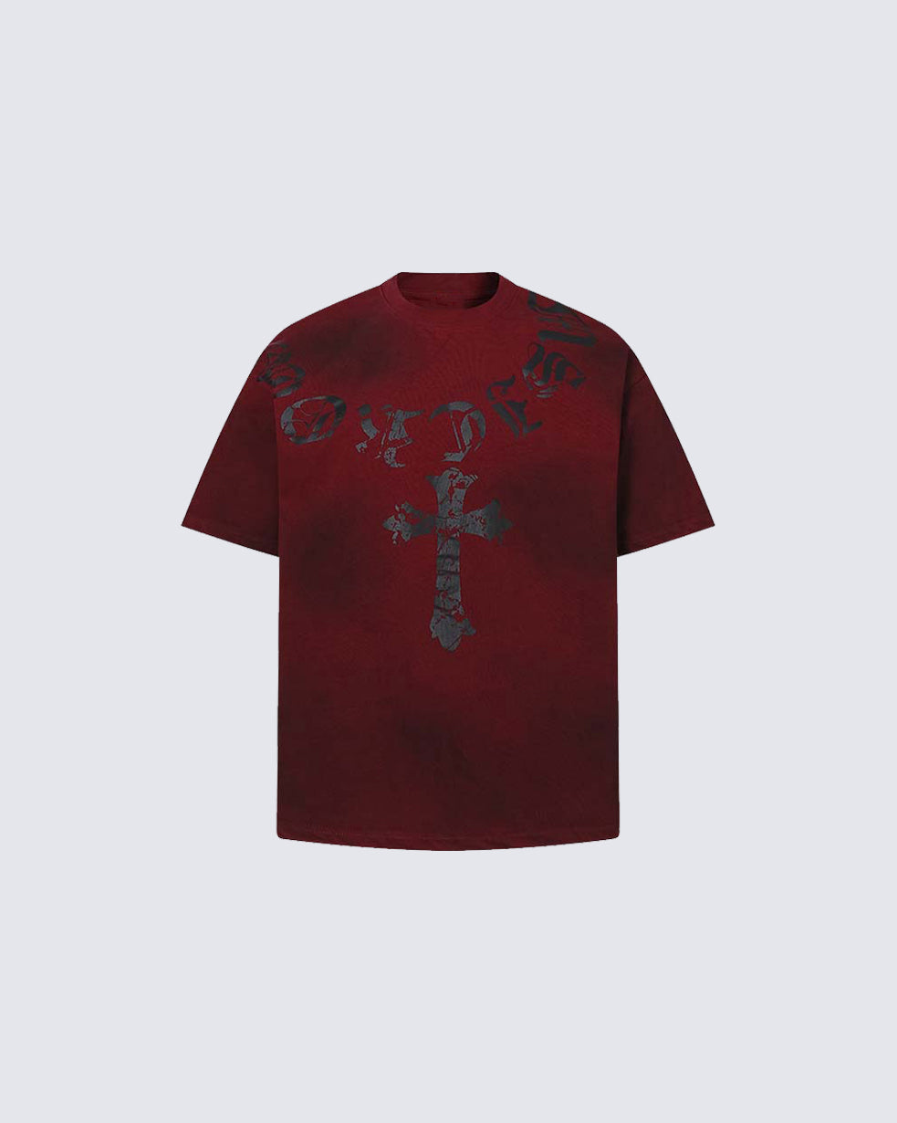 Vintage Dirty Spray Graphic Short Sleeve