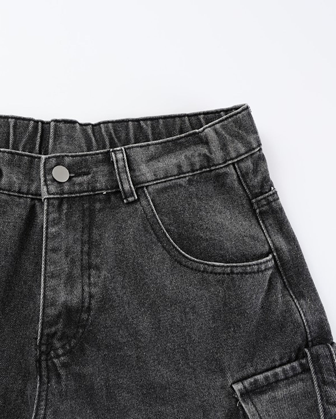 Retro Multi-Pocket Cargo Denim Pants