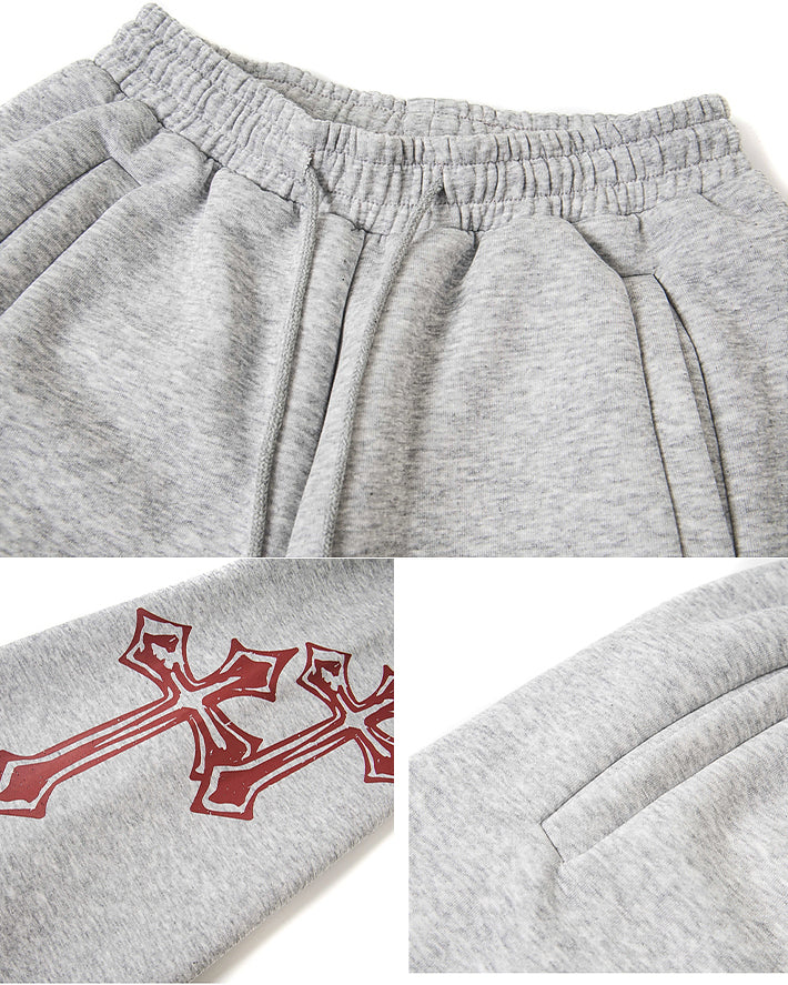Gothic Letter Cross Street Sweatpants