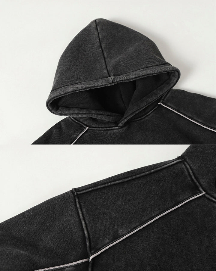 American Vintage Distressed Hooded Sweatshirt