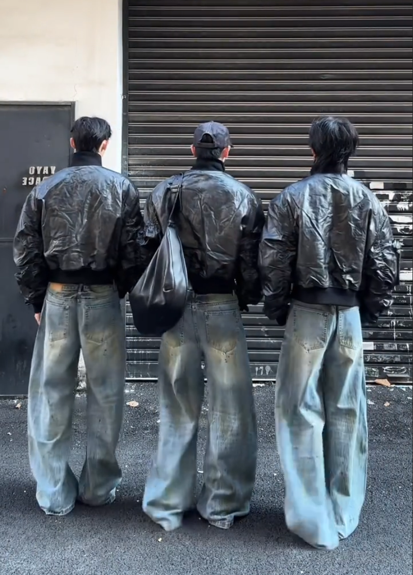 Padded Faux Leather Jacket