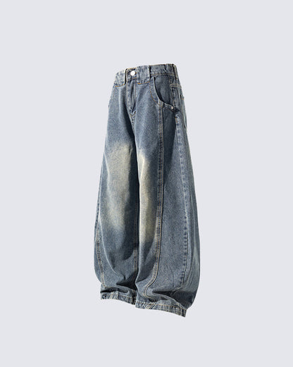 New Vintage Washed Denim Jeans