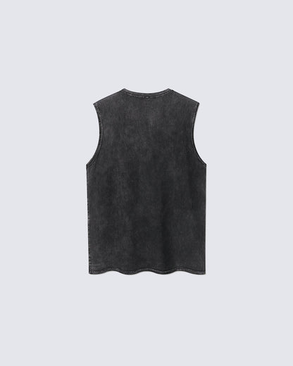 Vintage Faded Printed Tank Top