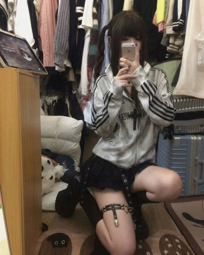 Vintage New Zip-Up Number Track Jacket