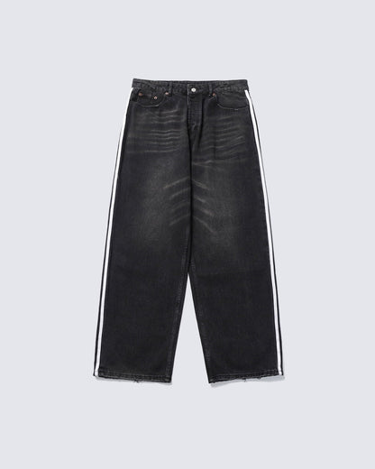High Street Style Baggy Washed Denim Jeans