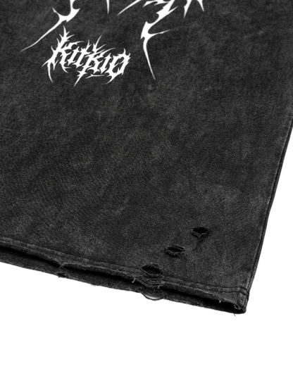 Vintage Bleach Washed Tribal Print T-shirt
