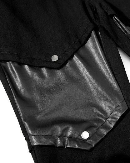 Retro Panel Stacked Cotton Pants