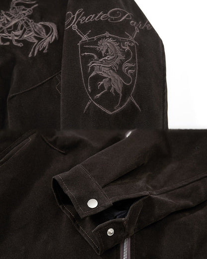 Autumn Winter Embroidered Knight Niche Jacket