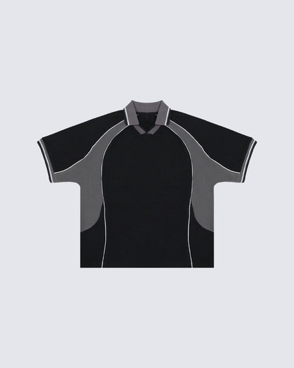 High Street Contrast Raglan Polo T-Shirt