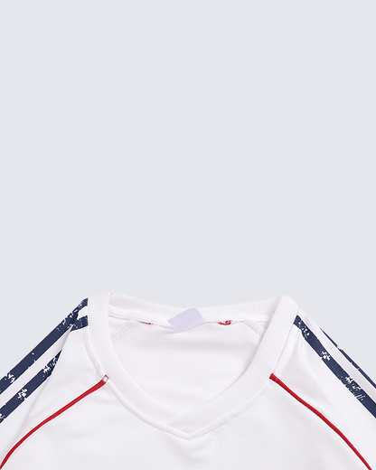 Vintage 96 Print Long Sleeve Streetwear Jersey