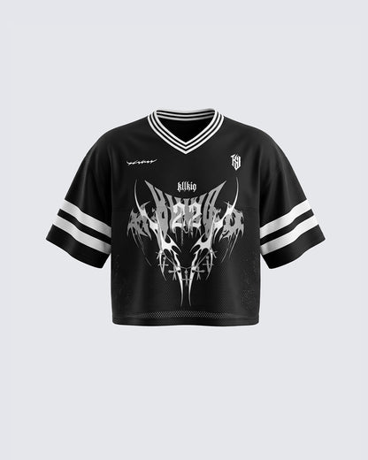 Gothic Graphic Cropped Street Jersey